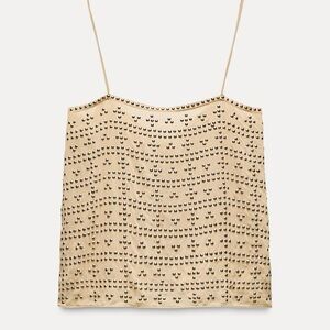 Zara Beige Studded Camisole
